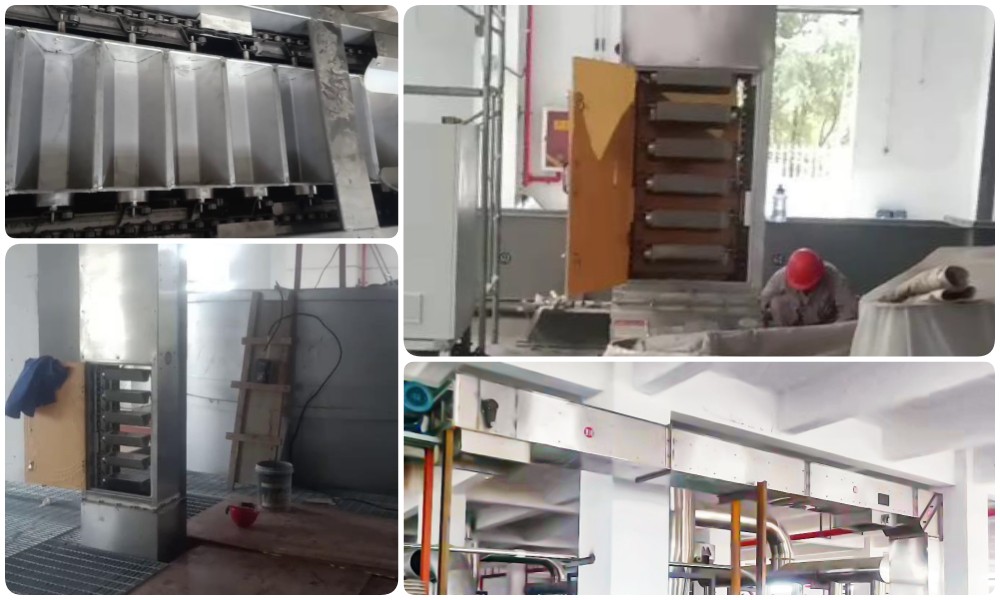 塑料顆粒z型斗式提升機客戶現(xiàn)場